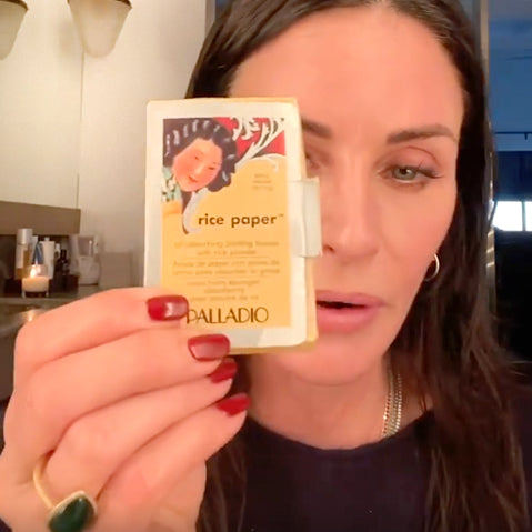 Courteney Cox Reveals Our Face Blotting Paper as Her Shine Control Trick