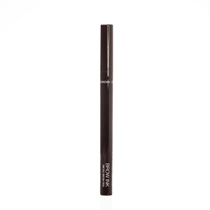 Palladio Brow Ink Micro Brow Pen in Dark Brown standing upright with cap on, showing the "Dark Brown - BI04" shade name and "Brow Ink Micro Brow Pen" product name on the barrel.