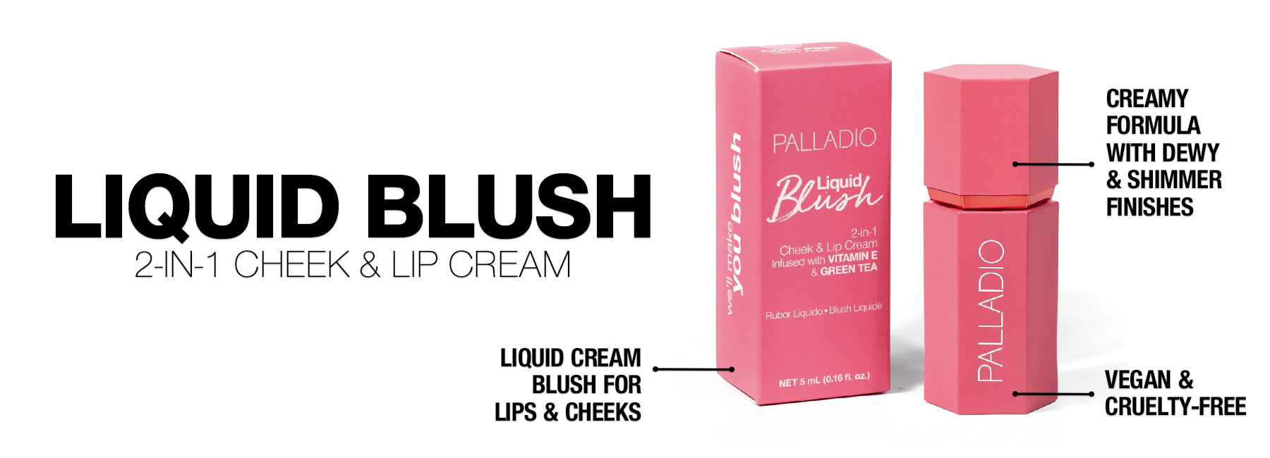 Lip and Cheek Cream, Vitamin-Infused Liquid Blush
