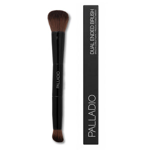 Palladio Dual Ended Brush shown with its product packaging.