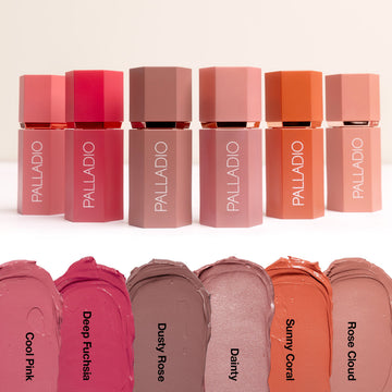 Lip & Cheek Cream Bundle | Vitamin-Infused Liquid Blush | Palladio Lip & Cheek Cream Bundle | Vitamin-Infused Liquid Blush | Palladio