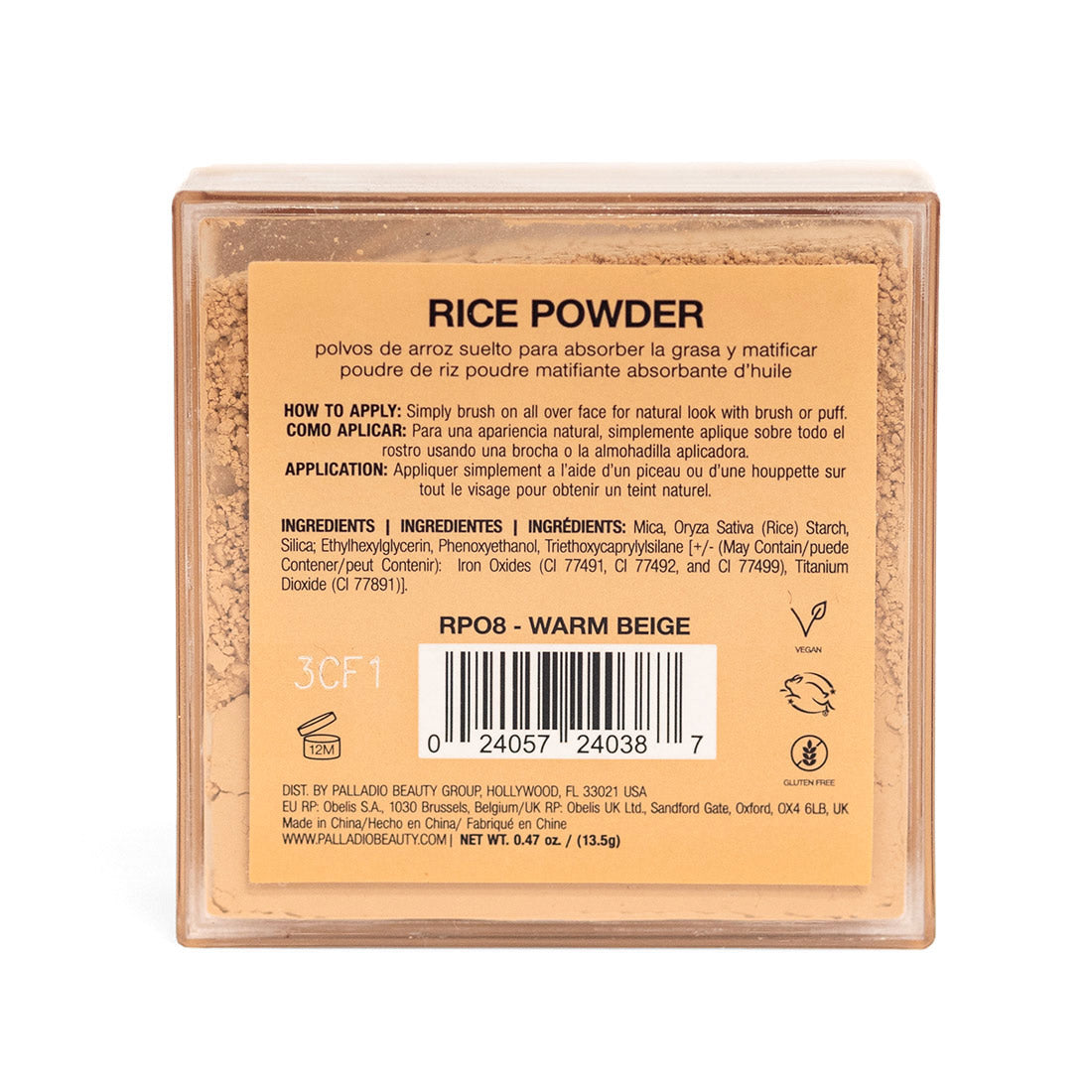 Translucent Face Powder | Oil-Absorbing Rice Powder | Palladio Beauty