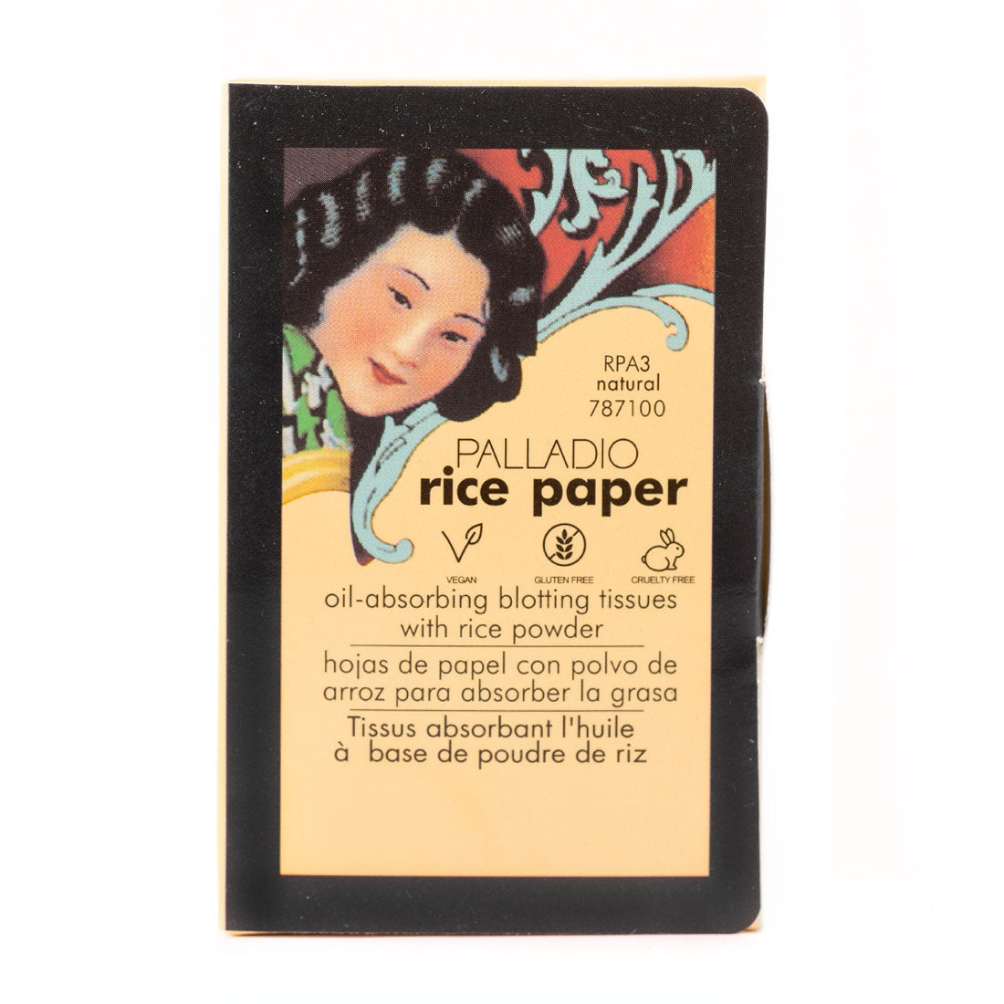 Palladio Rice Paper Tissue, Natural, Face Blotting Sheets with Natural Rice Powd